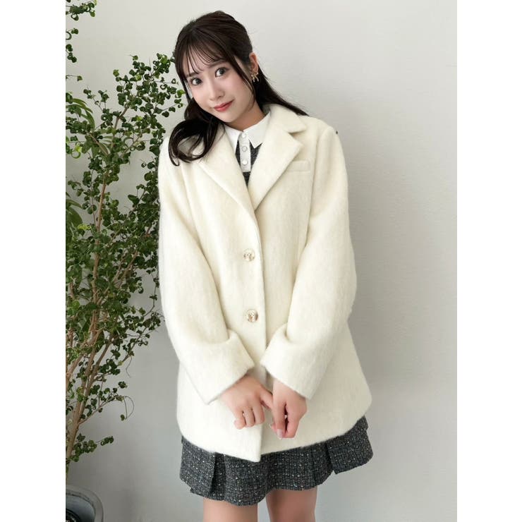 【WEB限定カラーあり】ヘアリーミドルジャケット | dazzlin | 詳細画像41 