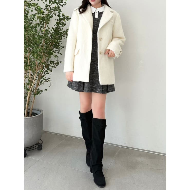 【WEB限定カラーあり】ヘアリーミドルジャケット | dazzlin | 詳細画像46 