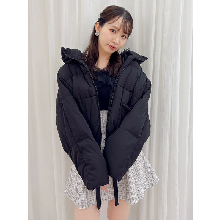 ブラック | スタンドカラーボリュームダウン | dazzlin