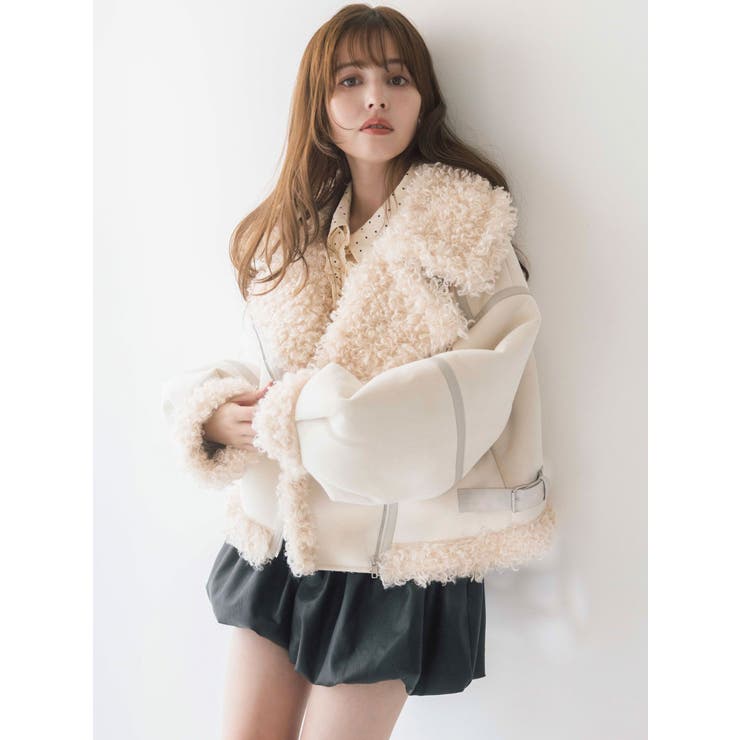 ビッグカラームートンブルゾン | dazzlin | 詳細画像1 