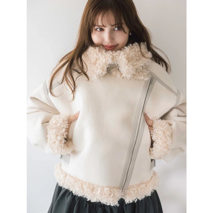 ビッグカラームートンブルゾン | dazzlin | 詳細画像10 