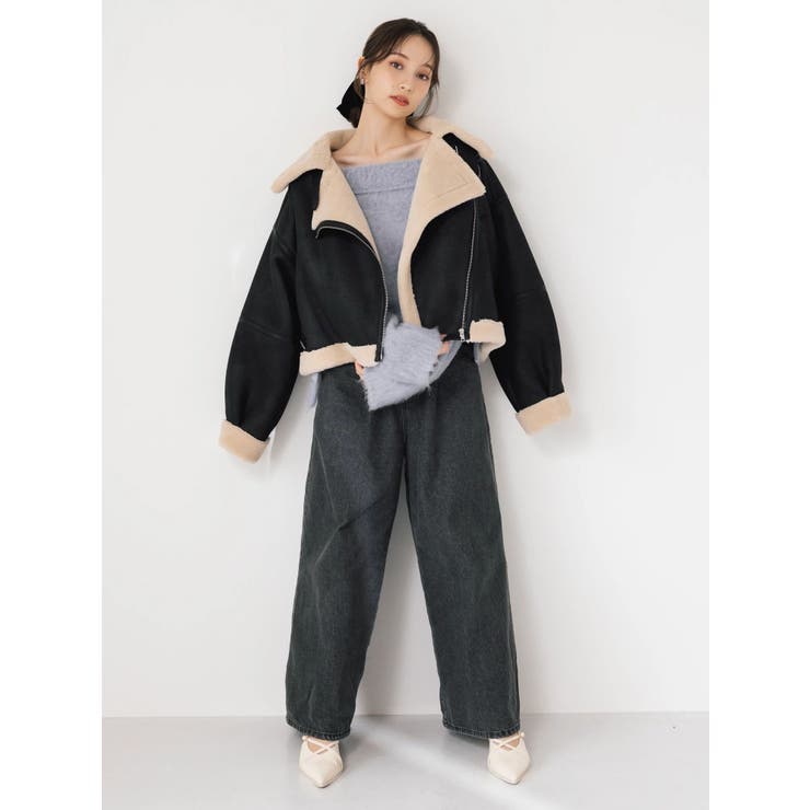 ビッグカラームートンブルゾン | dazzlin | 詳細画像12 