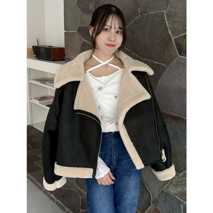 ビッグカラームートンブルゾン | dazzlin | 詳細画像24 