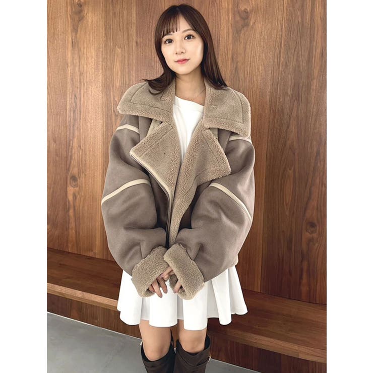 ビッグカラームートンブルゾン | dazzlin | 詳細画像31 