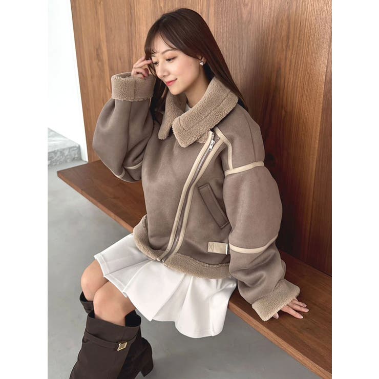 ビッグカラームートンブルゾン | dazzlin | 詳細画像34 