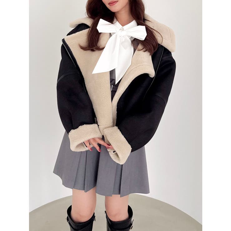 ビッグカラームートンブルゾン | dazzlin | 詳細画像4 