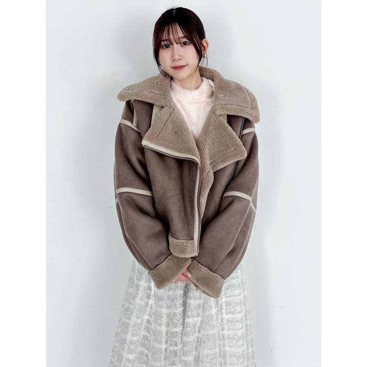 ビッグカラームートンブルゾン | dazzlin | 詳細画像42 