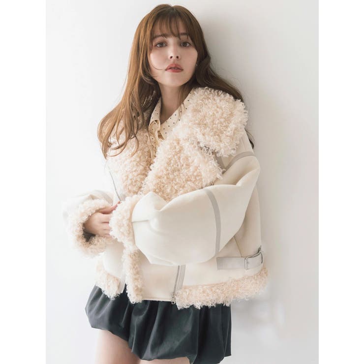 ビッグカラームートンブルゾン | dazzlin | 詳細画像6 