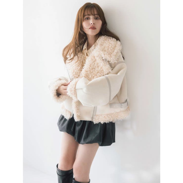 ビッグカラームートンブルゾン | dazzlin | 詳細画像7 