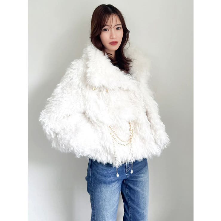 パールチェーンエコファーブルゾン | dazzlin | 詳細画像13 