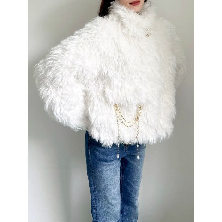 パールチェーンエコファーブルゾン | dazzlin | 詳細画像14 