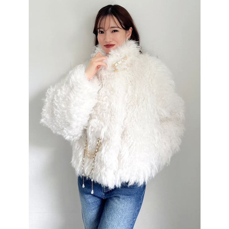 パールチェーンエコファーブルゾン | dazzlin | 詳細画像16 