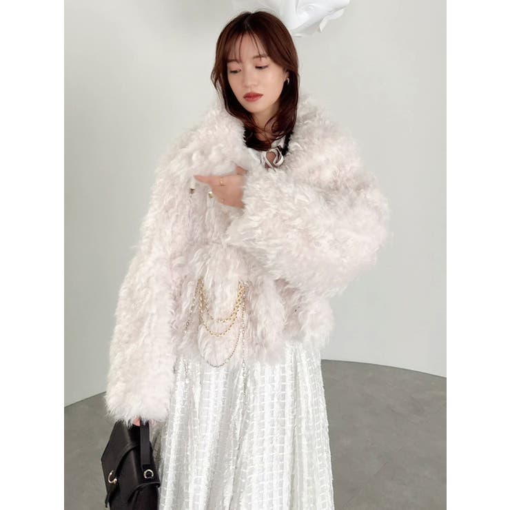 パールチェーンエコファーブルゾン | dazzlin | 詳細画像21 