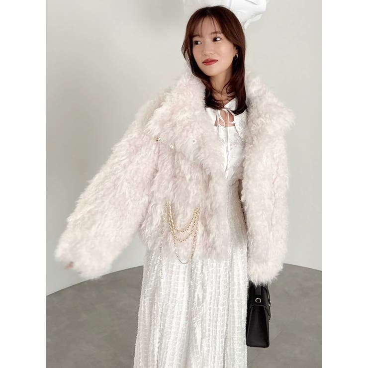 パールチェーンエコファーブルゾン | dazzlin | 詳細画像23 