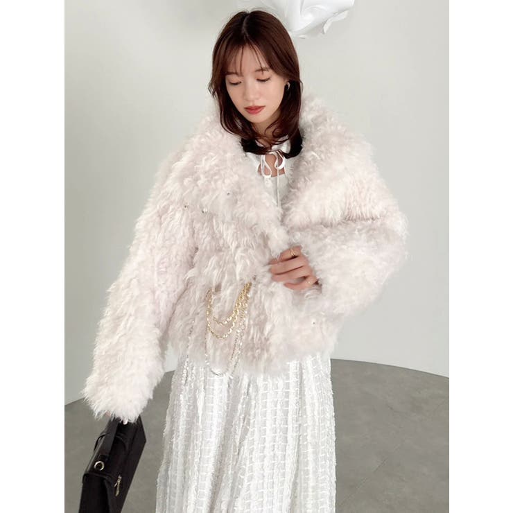 パールチェーンエコファーブルゾン | dazzlin | 詳細画像24 