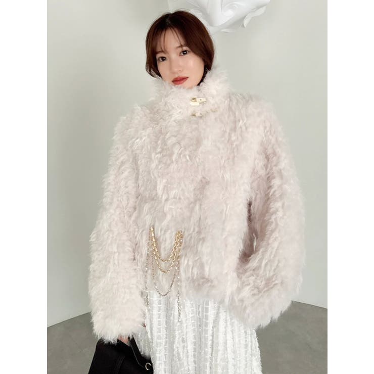 パールチェーンエコファーブルゾン | dazzlin | 詳細画像25 