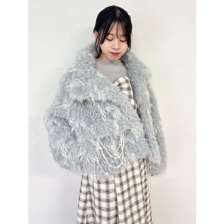 パールチェーンエコファーブルゾン | dazzlin | 詳細画像37 