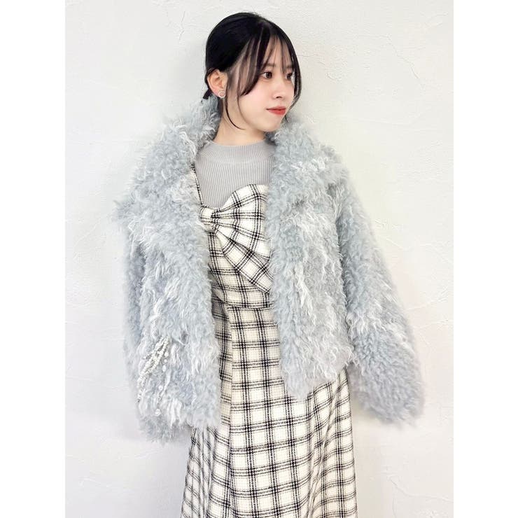 パールチェーンエコファーブルゾン | dazzlin | 詳細画像38 