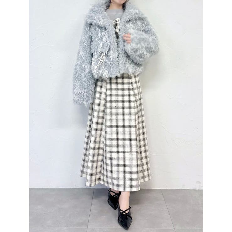 パールチェーンエコファーブルゾン | dazzlin | 詳細画像40 