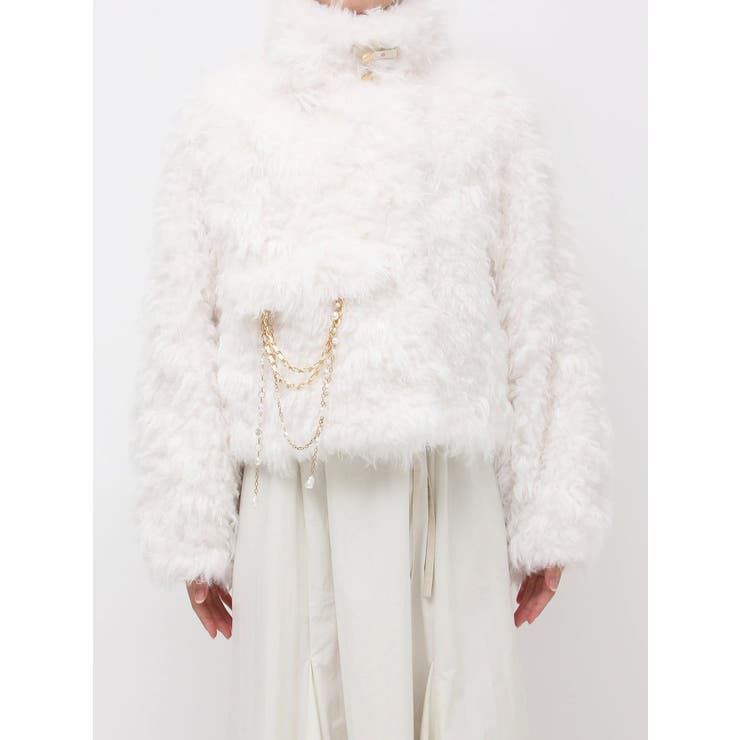 パールチェーンエコファーブルゾン | dazzlin | 詳細画像43 