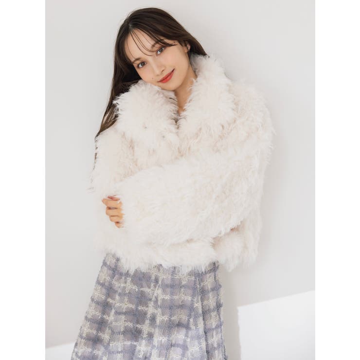 アイボリー | カールエコファーブルゾン | dazzlin