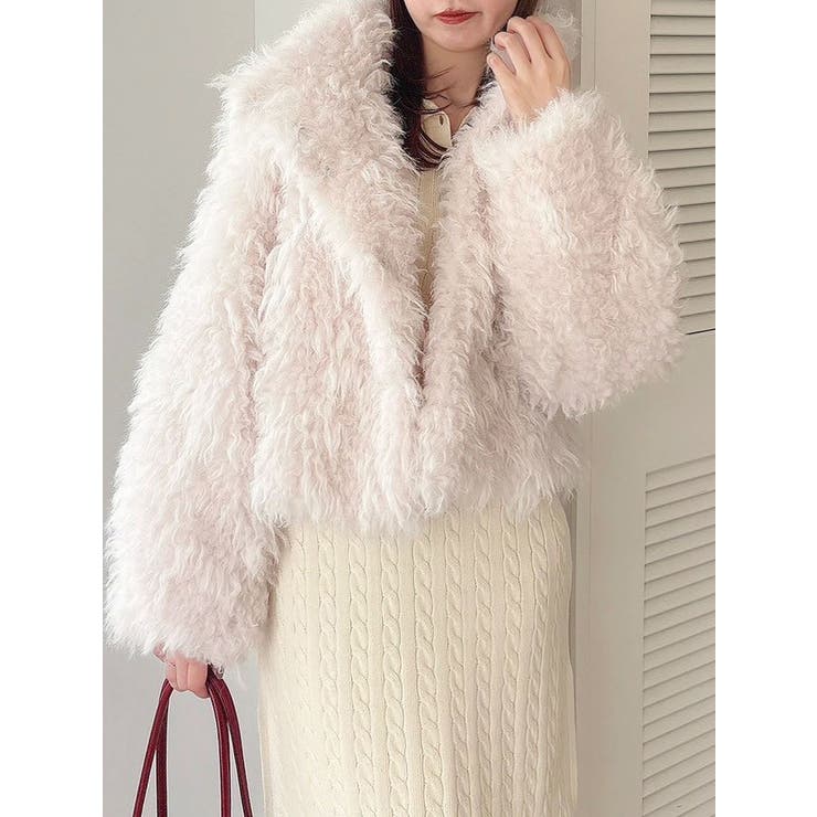 ピンク | カールエコファーブルゾン | dazzlin