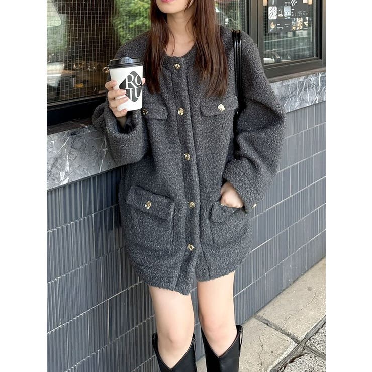 【20周年記念復刻！】ボアフレンチブルゾン | dazzlin | 詳細画像2 