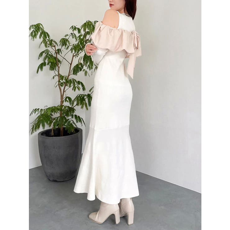 ドッキングバルーンネックニットワンピース | dazzlin | 詳細画像1 