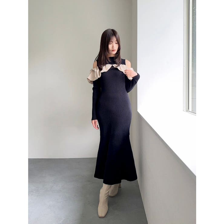 ドッキングバルーンネックニットワンピース | dazzlin | 詳細画像10 