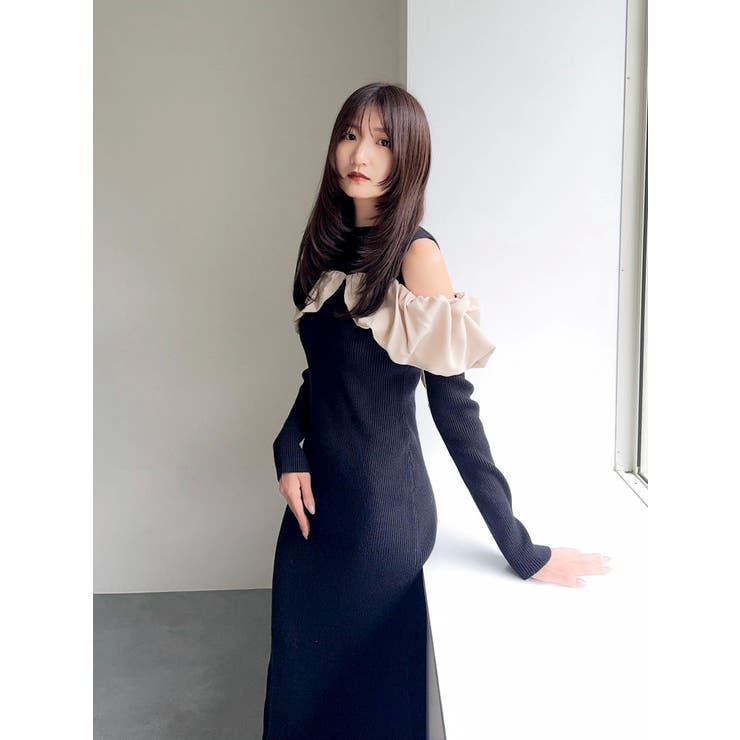 ドッキングバルーンネックニットワンピース | dazzlin | 詳細画像12 
