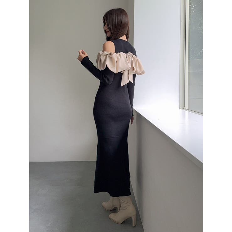 ドッキングバルーンネックニットワンピース | dazzlin | 詳細画像2 