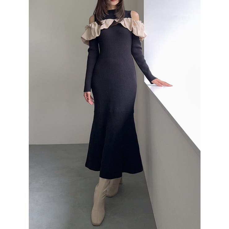 ドッキングバルーンネックニットワンピース | dazzlin | 詳細画像3 