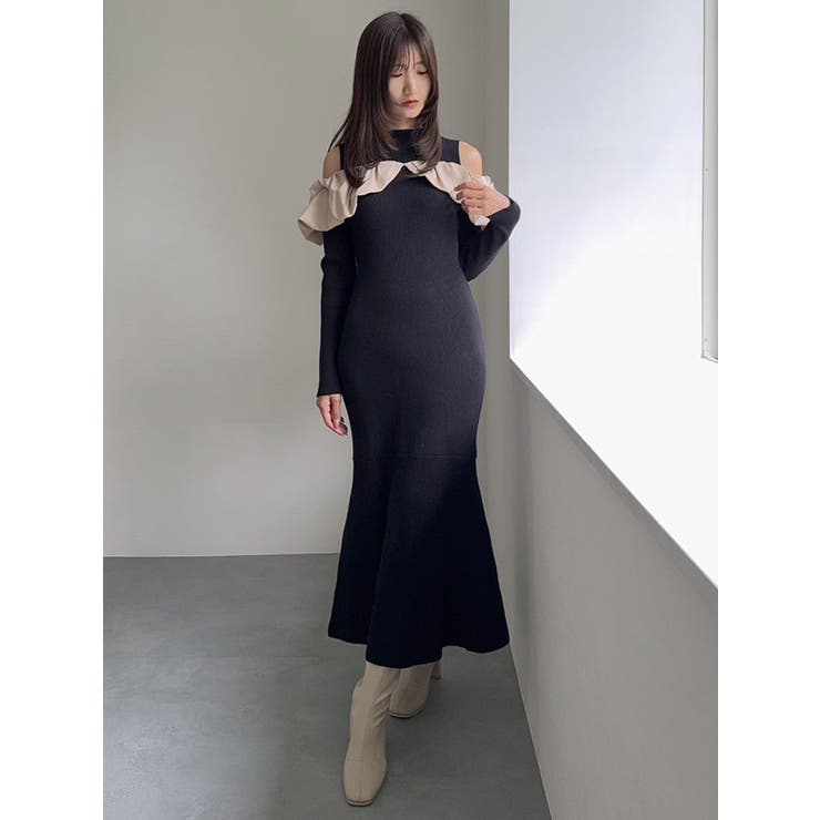 ドッキングバルーンネックニットワンピース | dazzlin | 詳細画像4 