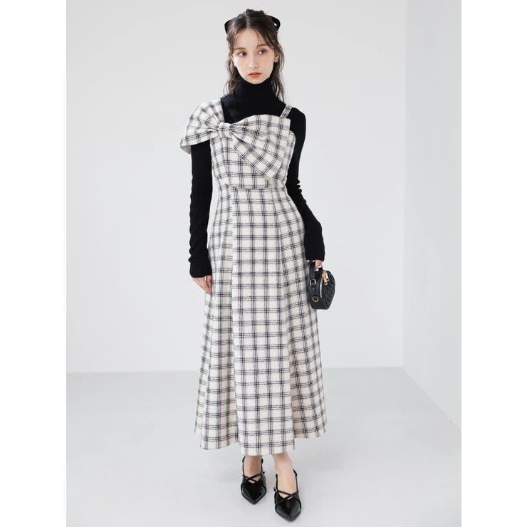 【追加生産分】ビッグリボンレイヤードワンピース | dazzlin | 詳細画像3 