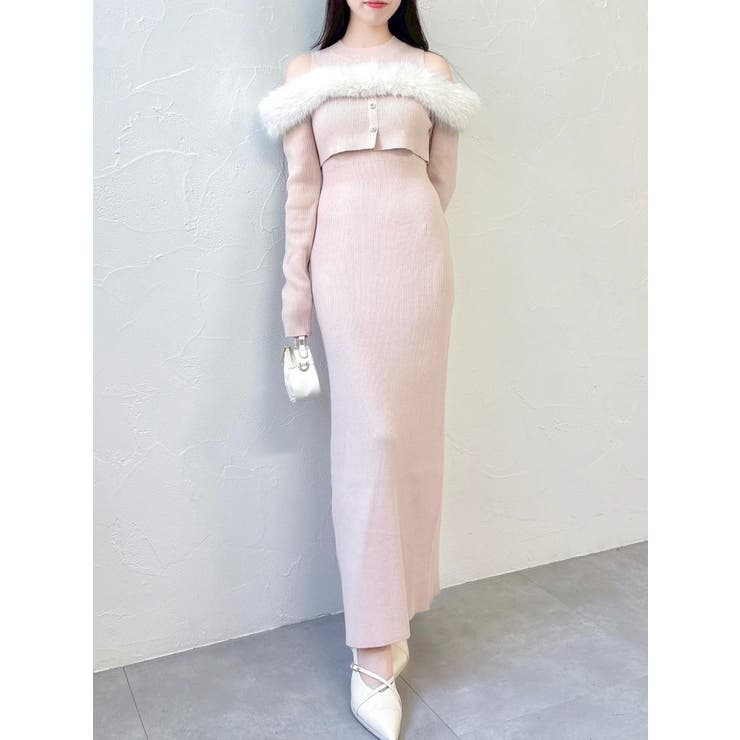 オフショルファードッキングニットワンピース | dazzlin | 詳細画像22 