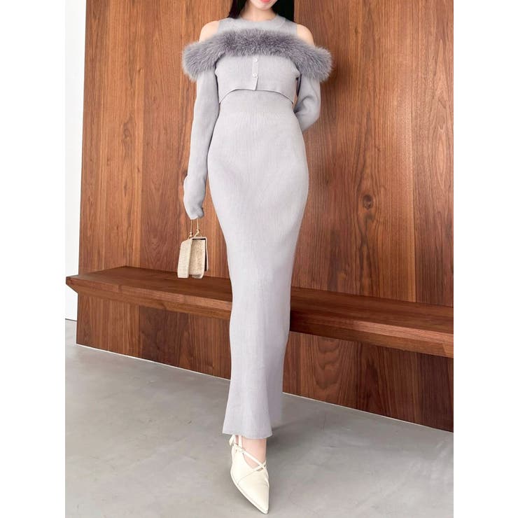 オフショルファードッキングニットワンピース | dazzlin | 詳細画像43 