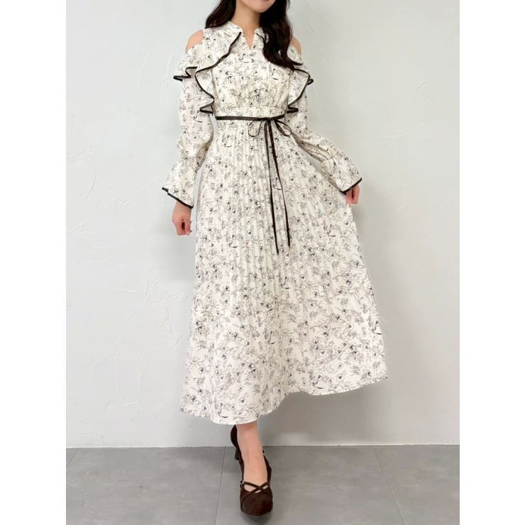 オープンショルダーフラワープリーツワンピース | dazzlin | 詳細画像27 