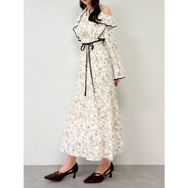 オープンショルダーフラワープリーツワンピース | dazzlin | 詳細画像28 