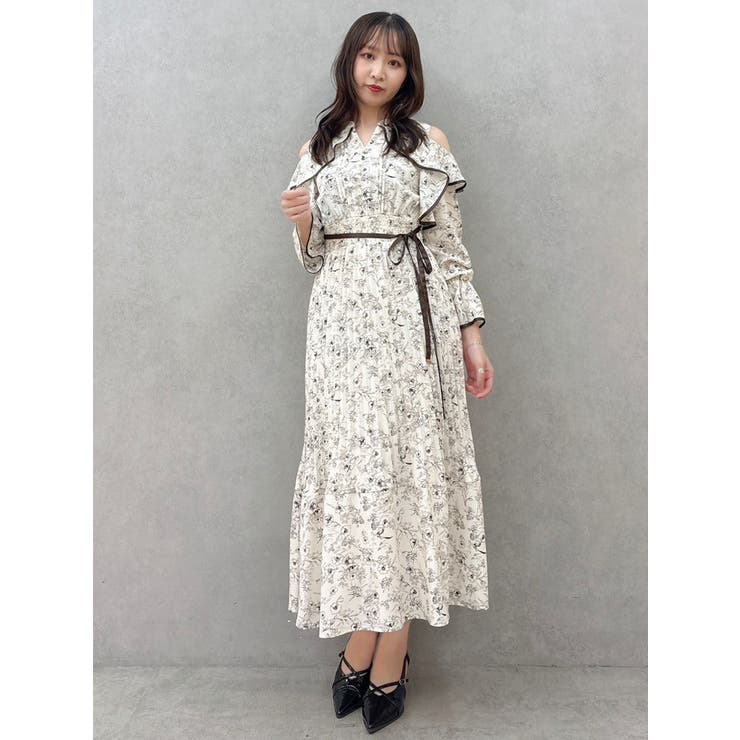 オープンショルダーフラワープリーツワンピース | dazzlin | 詳細画像30 