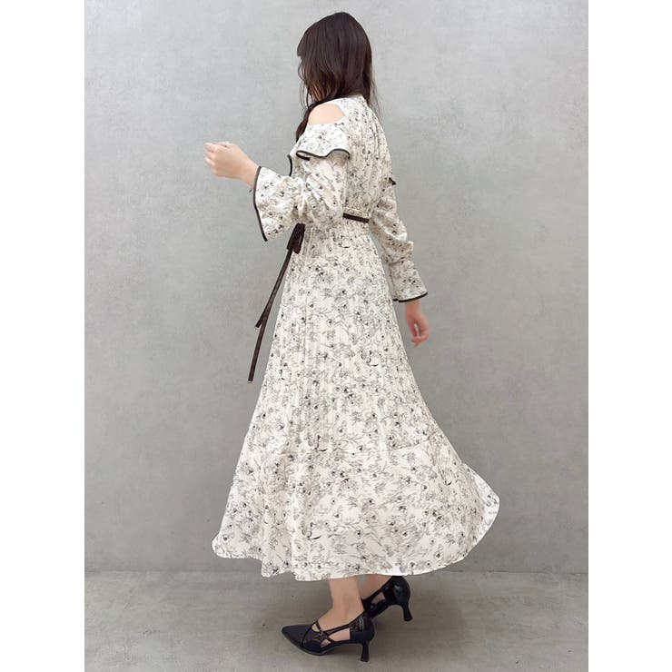 オープンショルダーフラワープリーツワンピース | dazzlin | 詳細画像31 