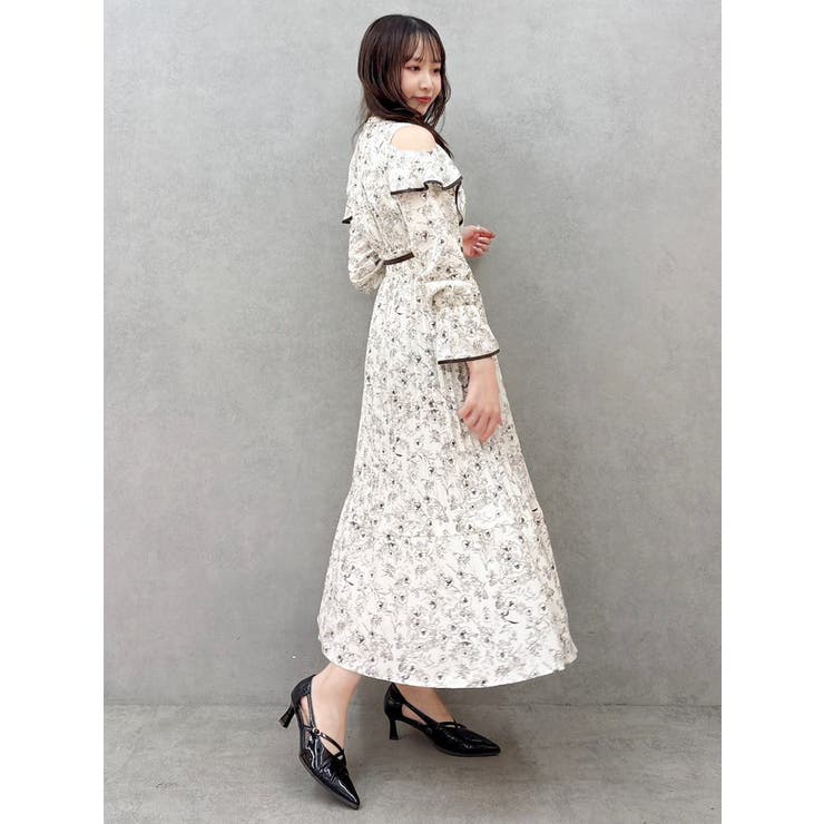 オープンショルダーフラワープリーツワンピース | dazzlin | 詳細画像32 