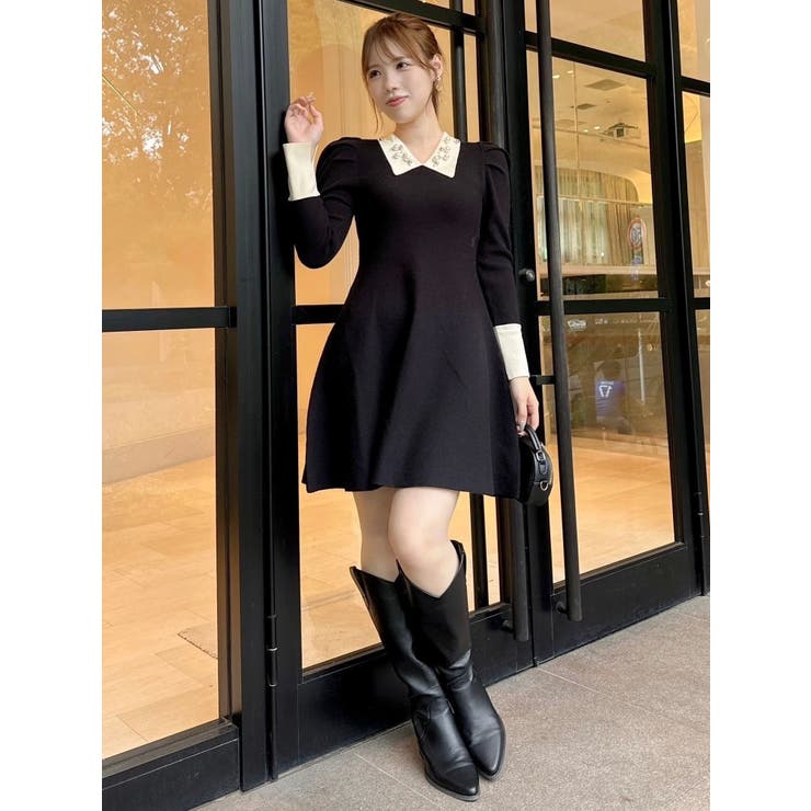 【20周年記念復刻！】オーナメントカラーニットワンピース | dazzlin | 詳細画像10 