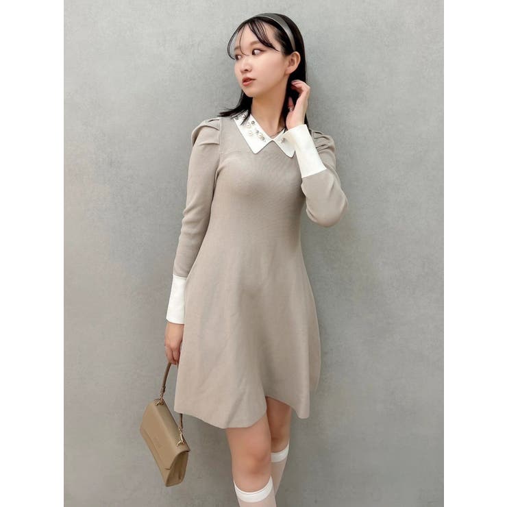 【20周年記念復刻！】オーナメントカラーニットワンピース | dazzlin | 詳細画像16 