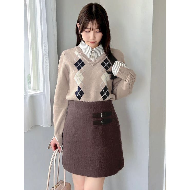 【セットアップ対応】ヘアリーミニスカート | dazzlin | 詳細画像13 