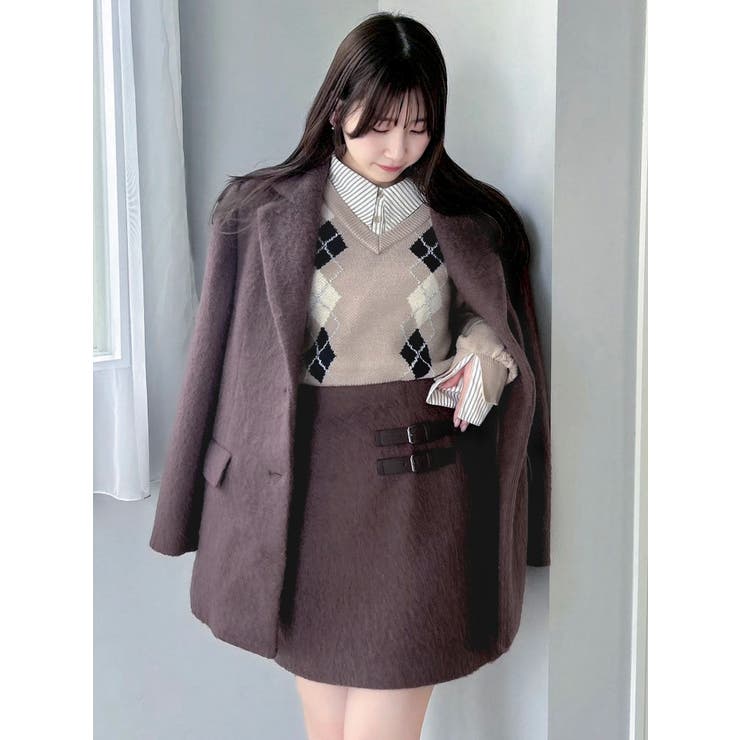 【セットアップ対応】ヘアリーミニスカート | dazzlin | 詳細画像14 