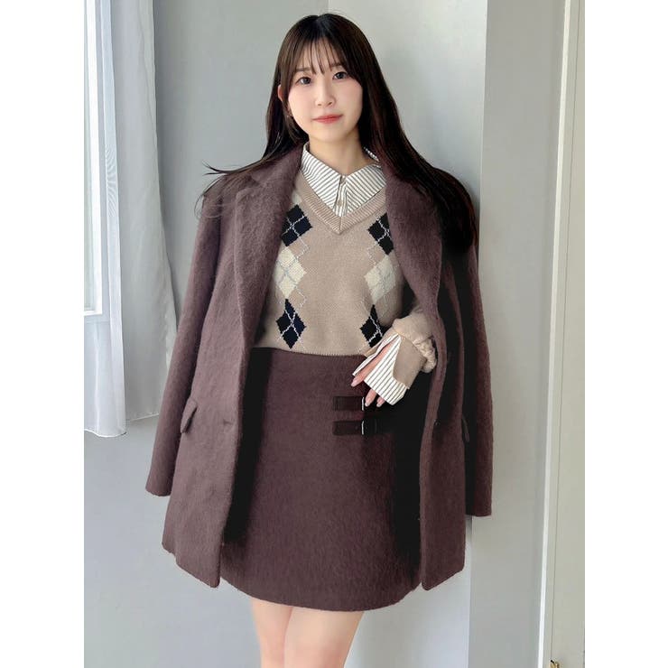 【セットアップ対応】ヘアリーミニスカート | dazzlin | 詳細画像17 