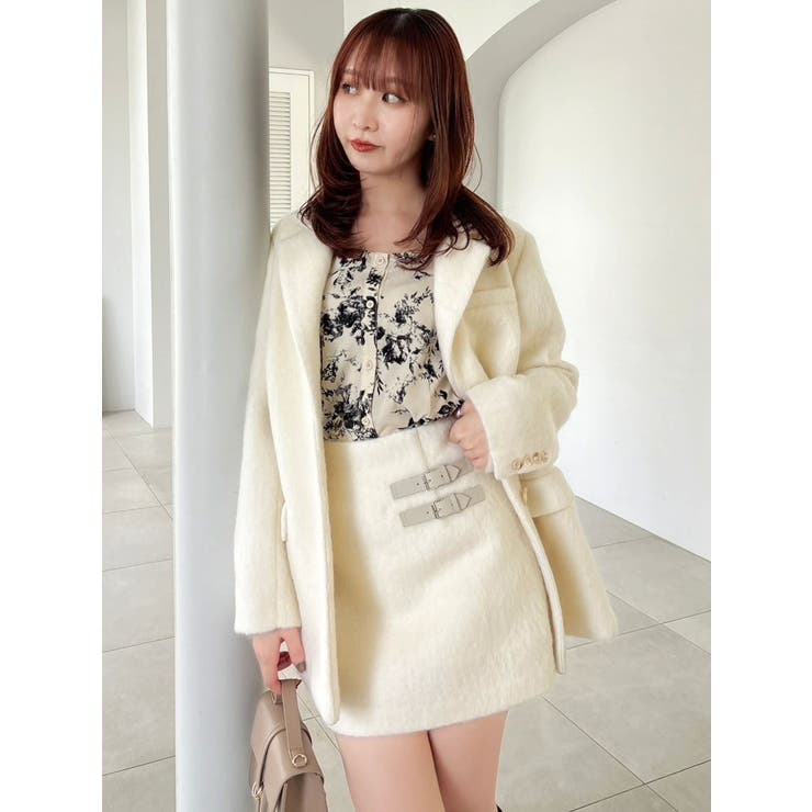 【セットアップ対応】ヘアリーミニスカート | dazzlin | 詳細画像3 