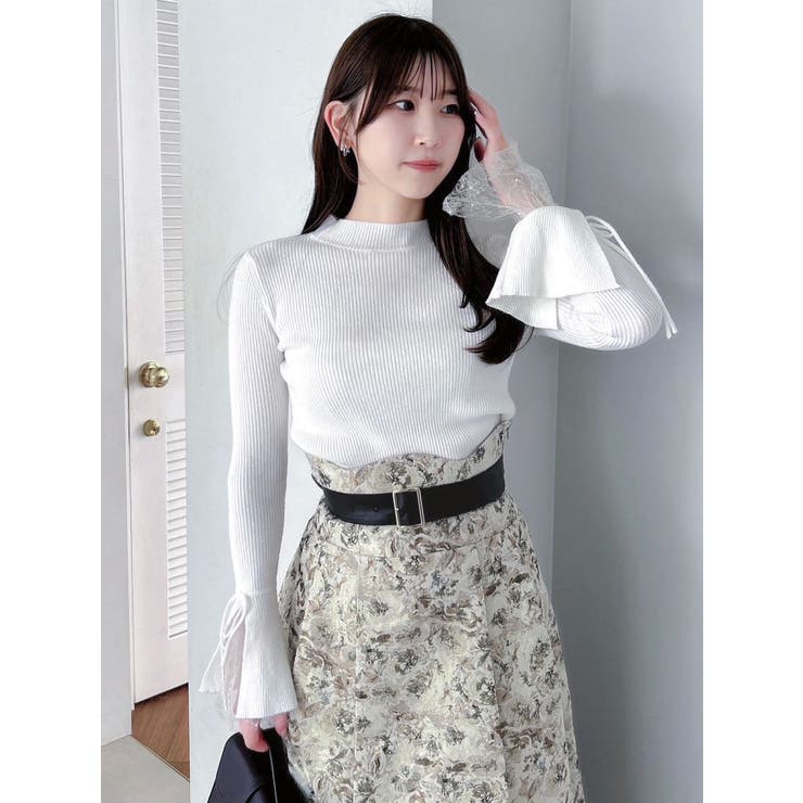 【WEB限定カラーあり】サイドタックベルトフレアスカート | dazzlin | 詳細画像20 