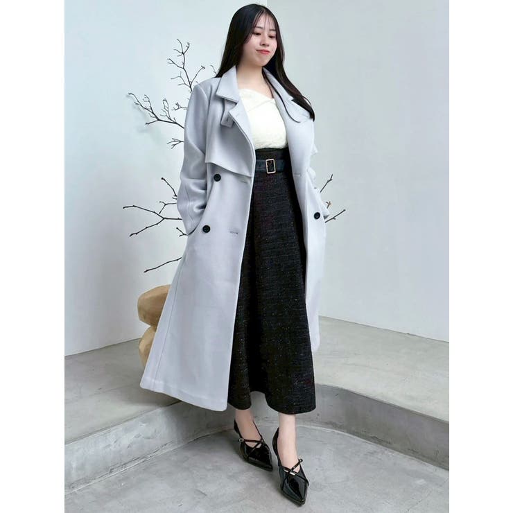 【WEB限定カラーあり】サイドタックベルトフレアスカート | dazzlin | 詳細画像26 