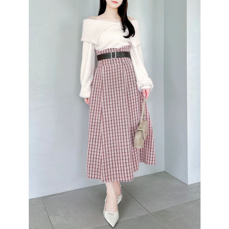 【WEB限定カラーあり】サイドタックベルトフレアスカート | dazzlin | 詳細画像29 